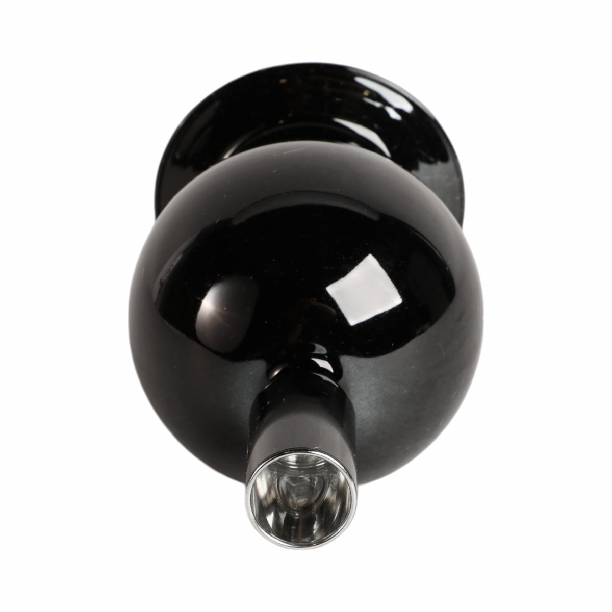 Ryde Black Glass Bubble Taper Candle Holder