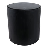 Johnsville Black/White Marble Inlay Round Accent Table