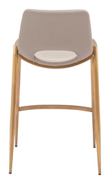Desi Beige & Gold Counter Stool (Set of 2)