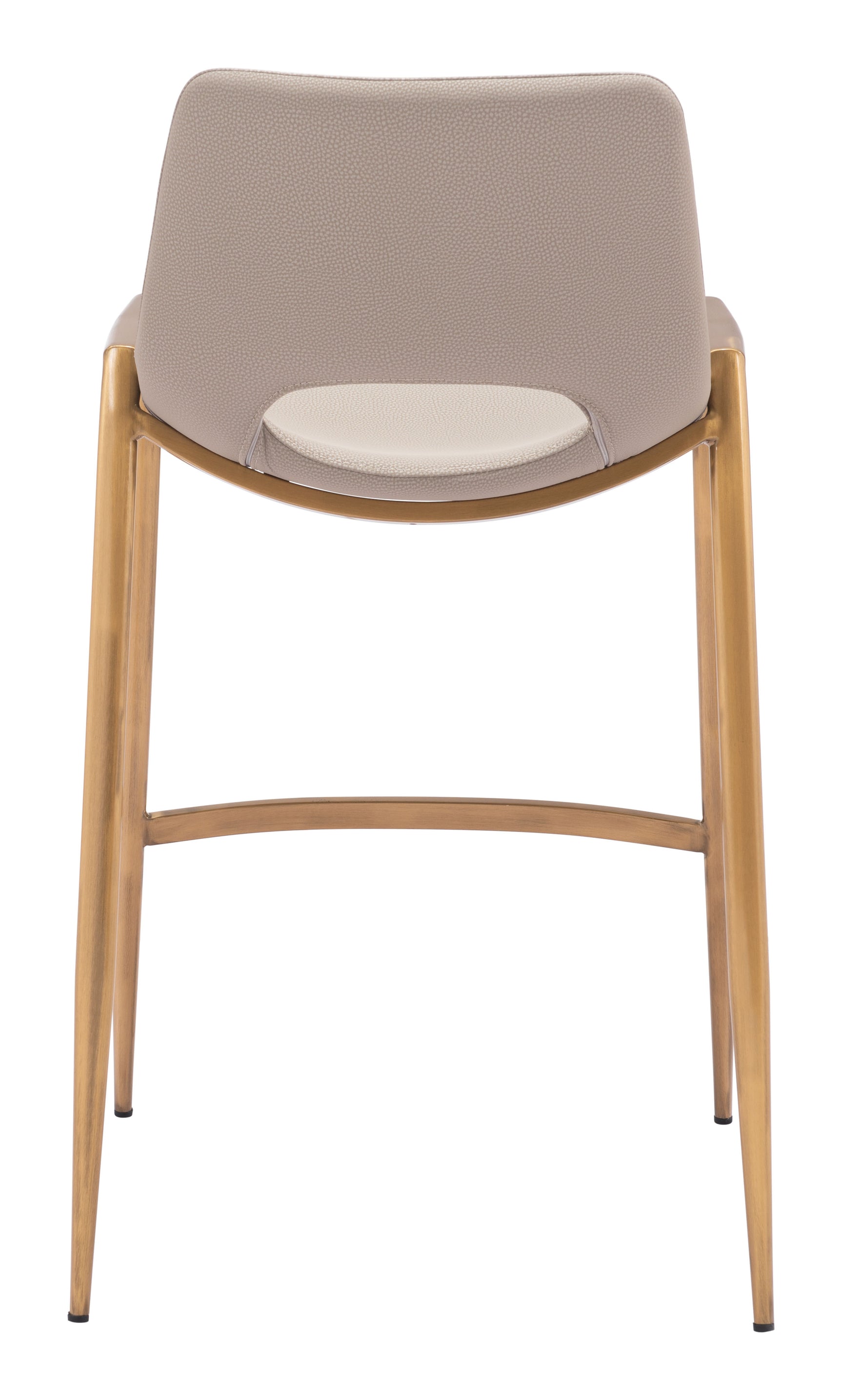 Desi Beige & Gold Counter Stool (Set of 2)