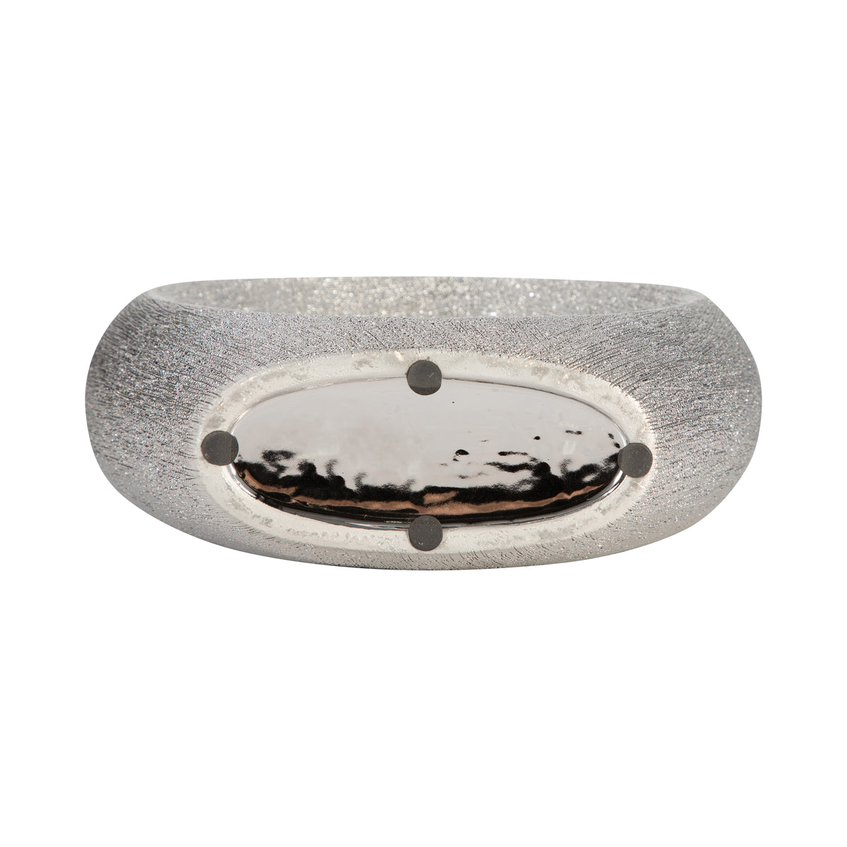 Hardencliff Silver Beaded Oval Vase