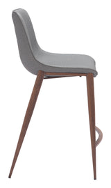 Magnus Slate Gray & Walnut Counter Stool (Set of 2)