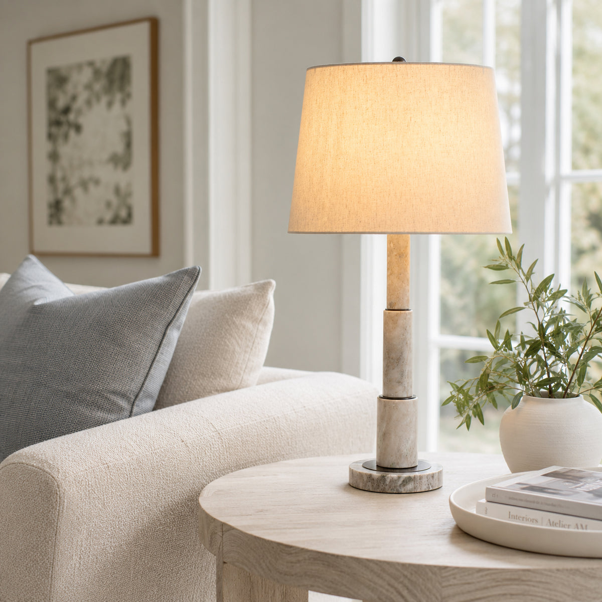 Boltonwick Ivory/Tan Lamp