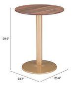 Alto Brown & Gold Bistro Table