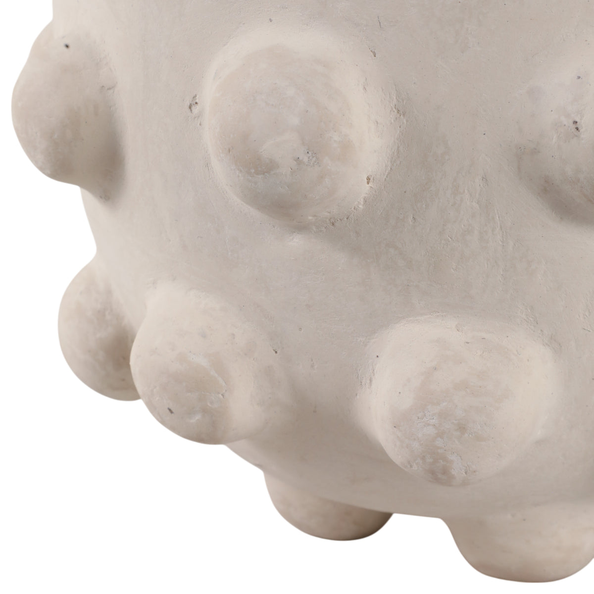 Kramm White Large Hobnail Paper Mache Bowl