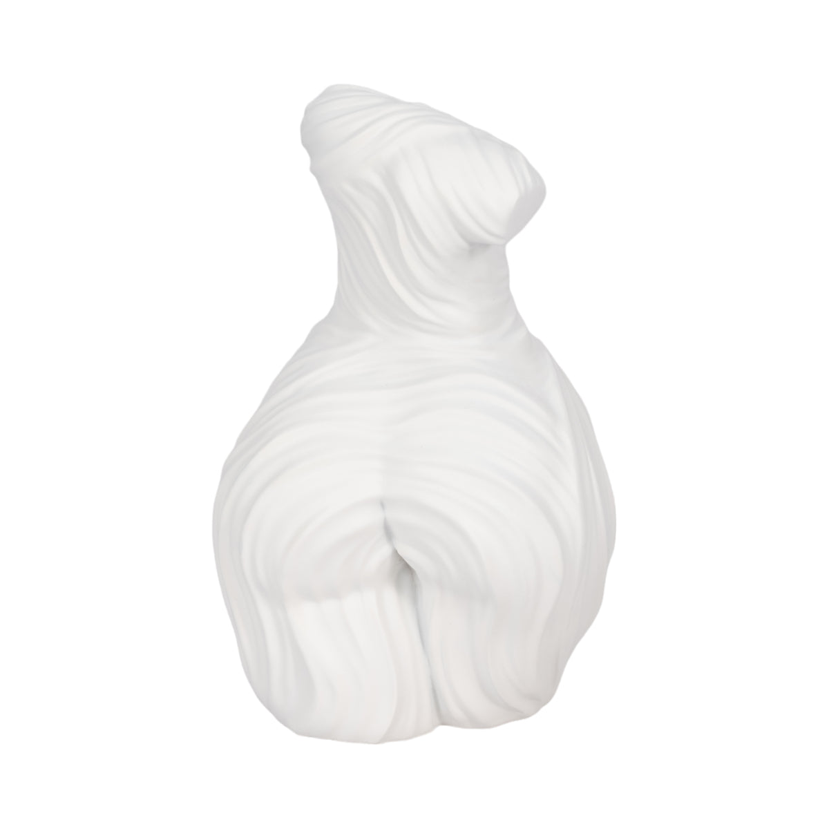 Riverkern White Small Curvy Ribbed Sculpture