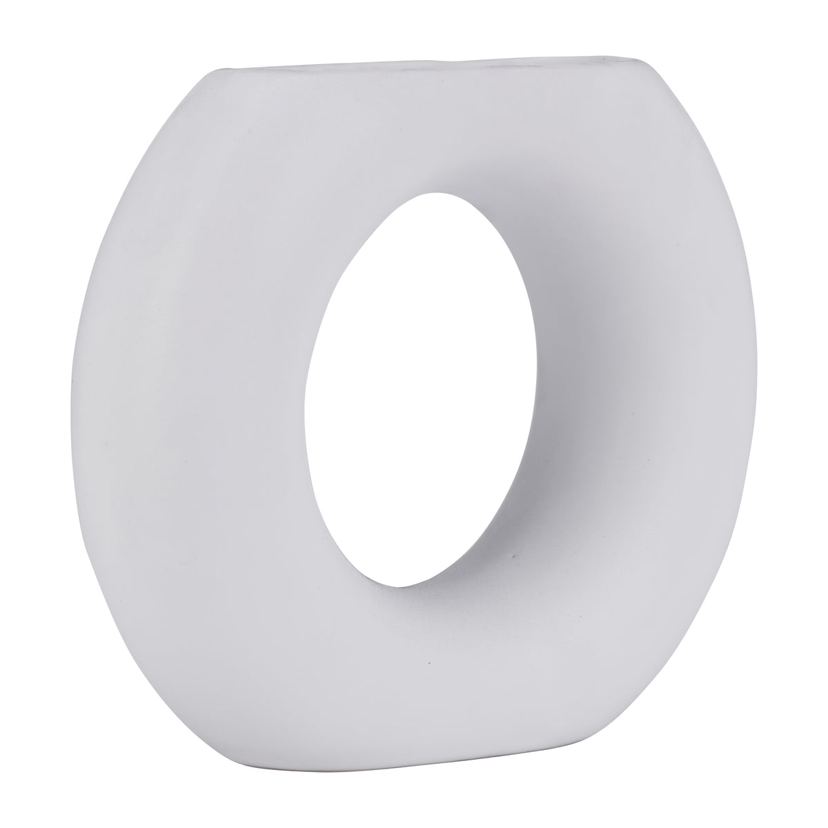 Calville White Ceramic Donut Vase