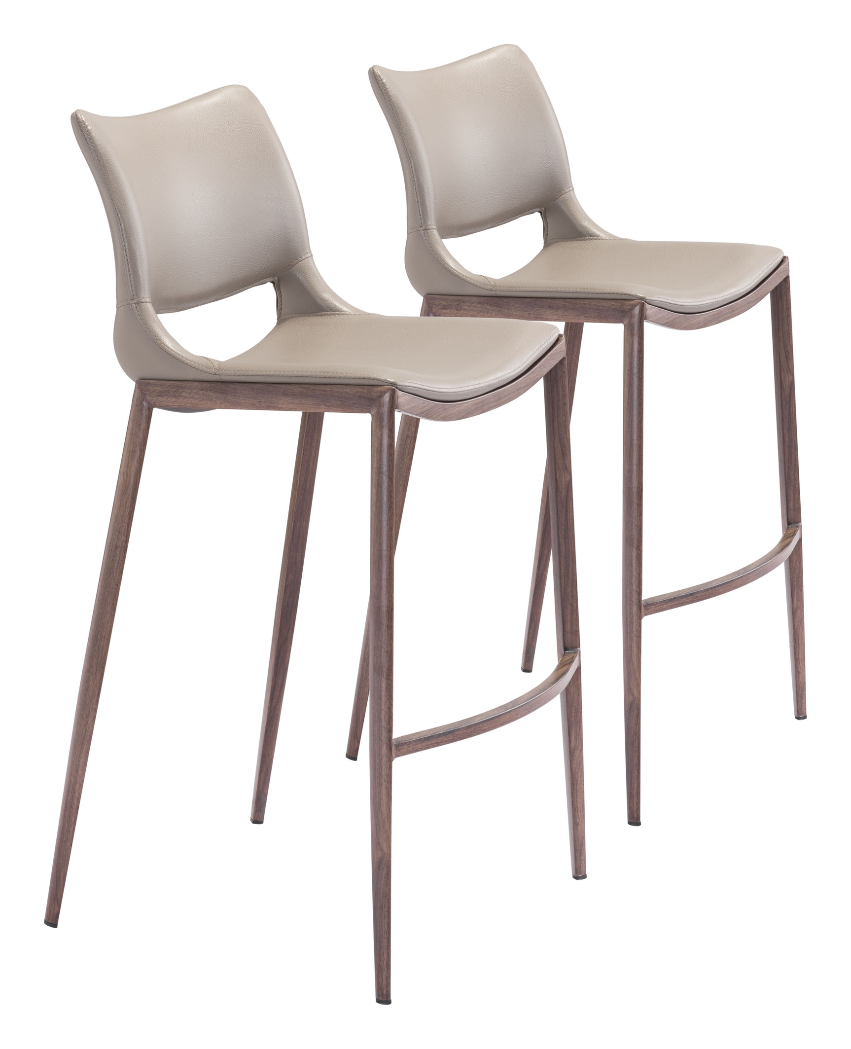 Ace Brown & Walnut Barstool (Set of 2)