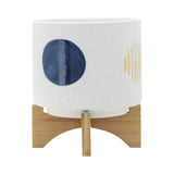 Clotho White Funky Planters with Stand (Set of 2)