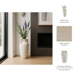 Watsonland White Paper Mache Handle Vase