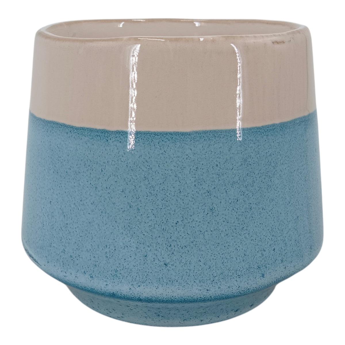 Adobe Corner Blue/Ivory Reactive Finish Sea Salt Candle