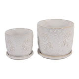 Hobartgate Ivory/White Planters (Set of 2)
