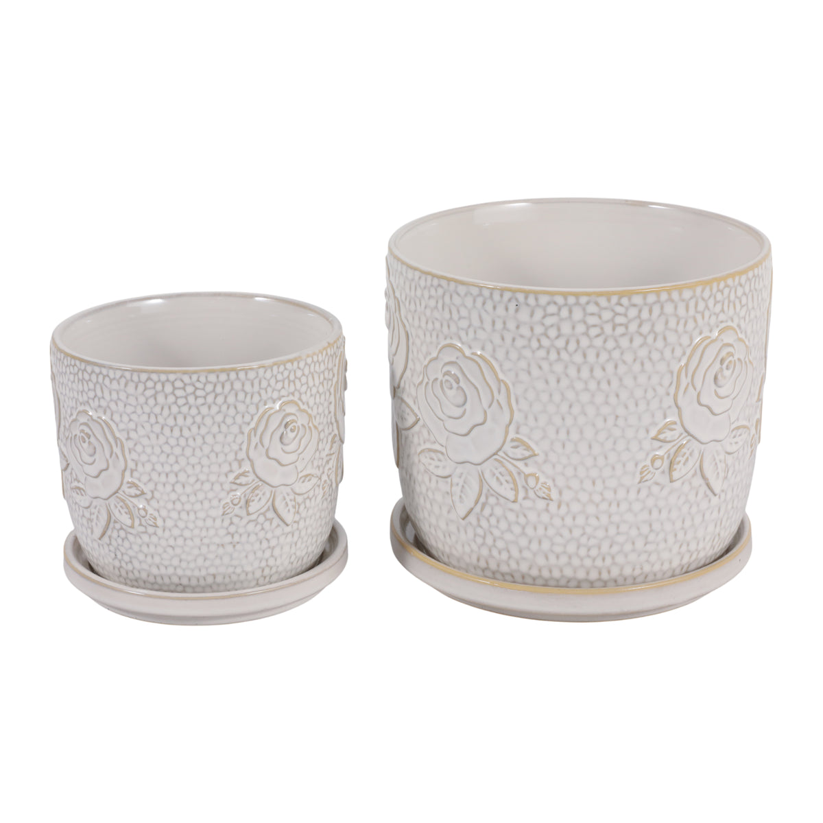 Hobartgate Ivory/White Planters (Set of 2)