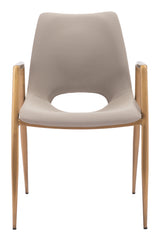 Desi Beige & Gold Dining Chair (Set of 2)
