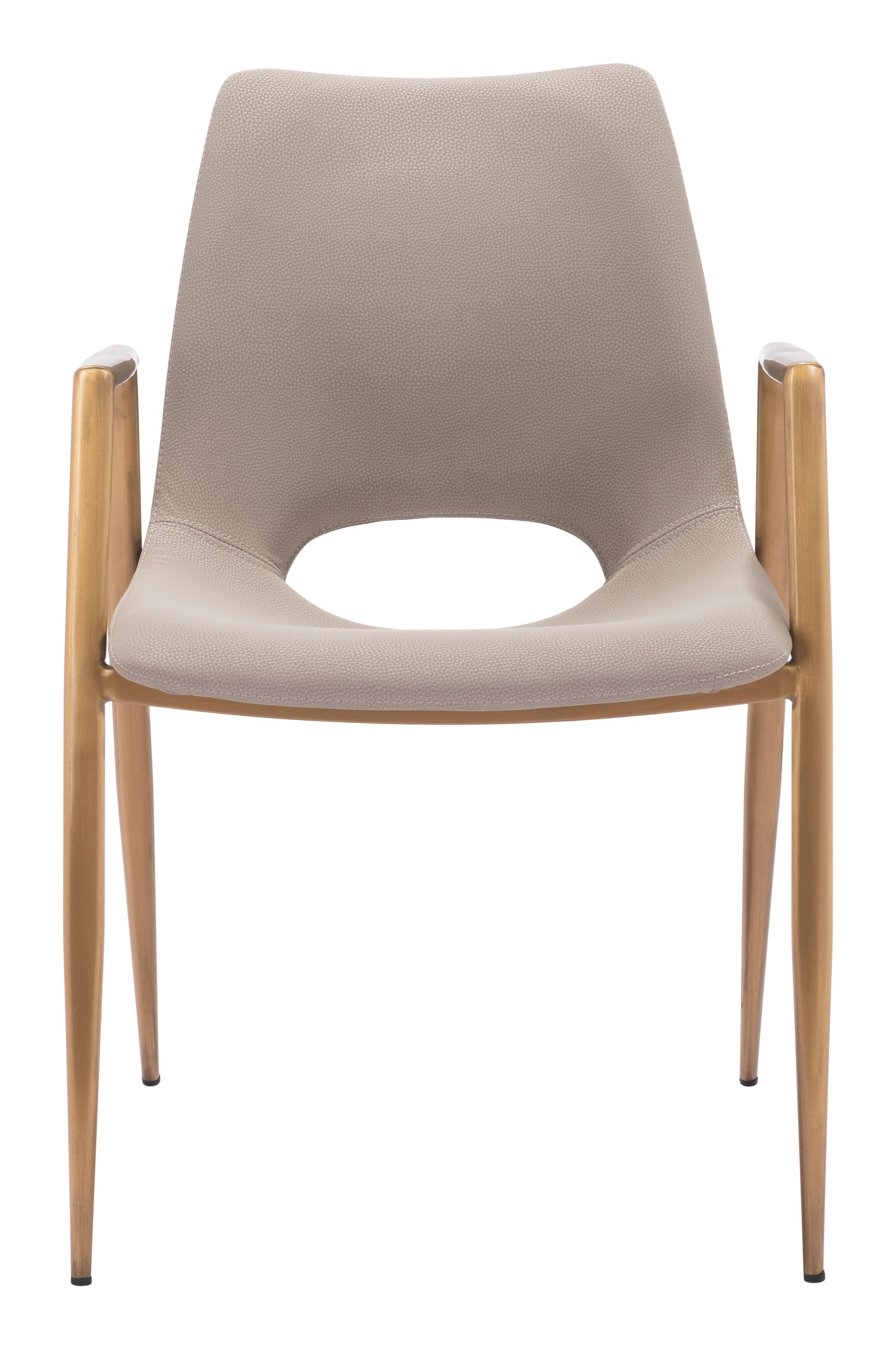 Desi Beige & Gold Dining Chair (Set of 2)