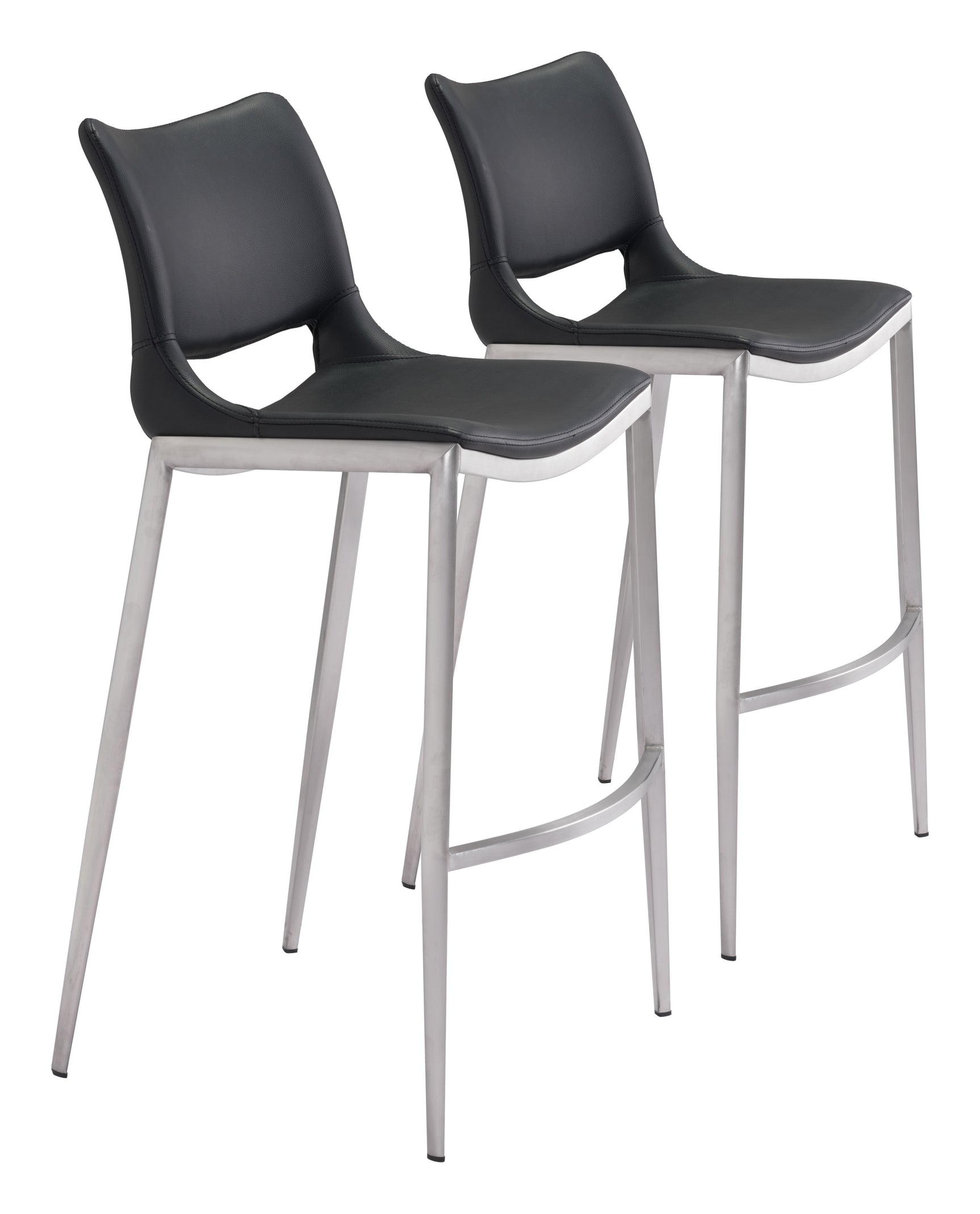 Ace Black & Silver Barstool (Set of 2)