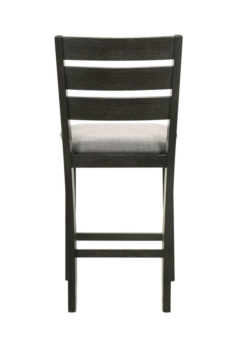 Bardstown Gray & Charcoal Black Counter Height Dining Chair (Set of 2) - Ornate Home