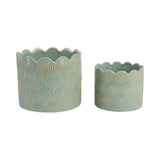 Morganwind Sage Green Arch Planters (Set of 2)