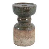 Bethune Green/Brown Small Traditional Pillar Holder