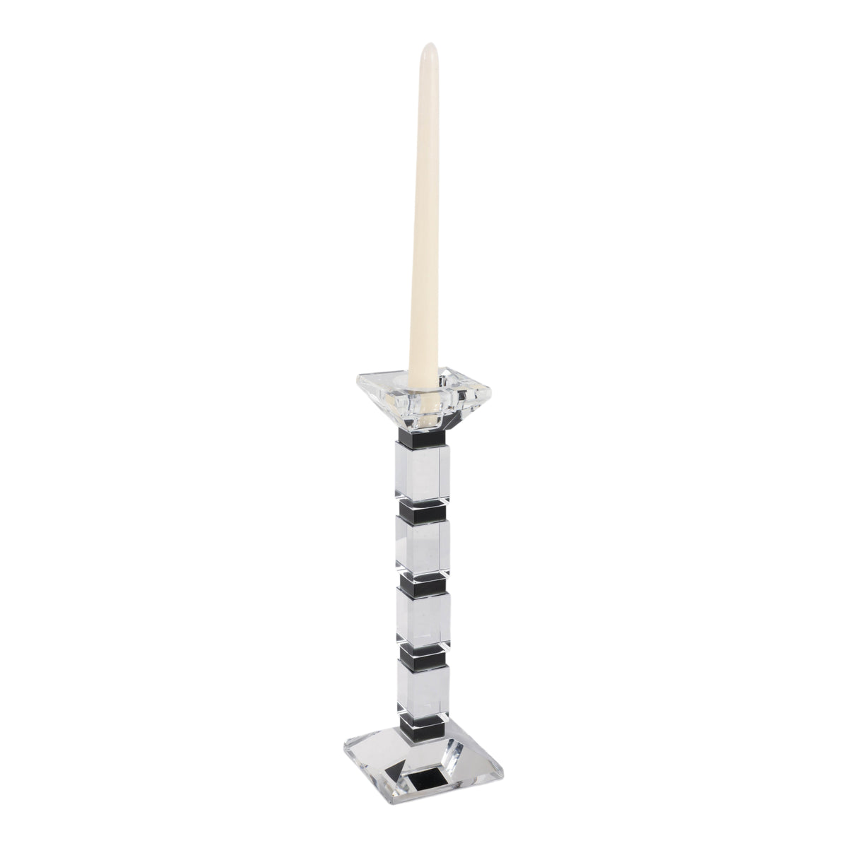 Daleybrook Clear/Black Large Candle Holder