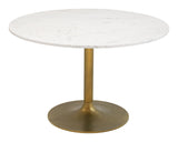 Ithaca White & Gold Dining Table