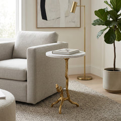 Brae White/Gold Table