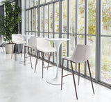 Magnus White & Walnut Barstool (Set of 2)