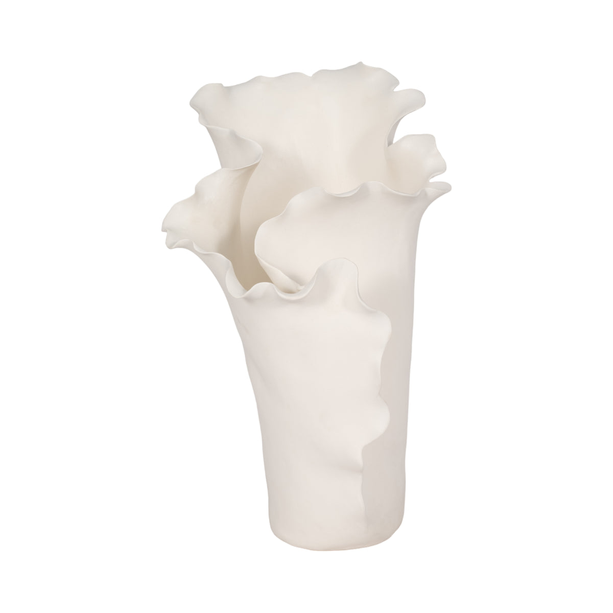 Westonholm White Handmade Flutter Vase