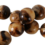 Palmerhaven Brown Swirled Resin Beaded Garland
