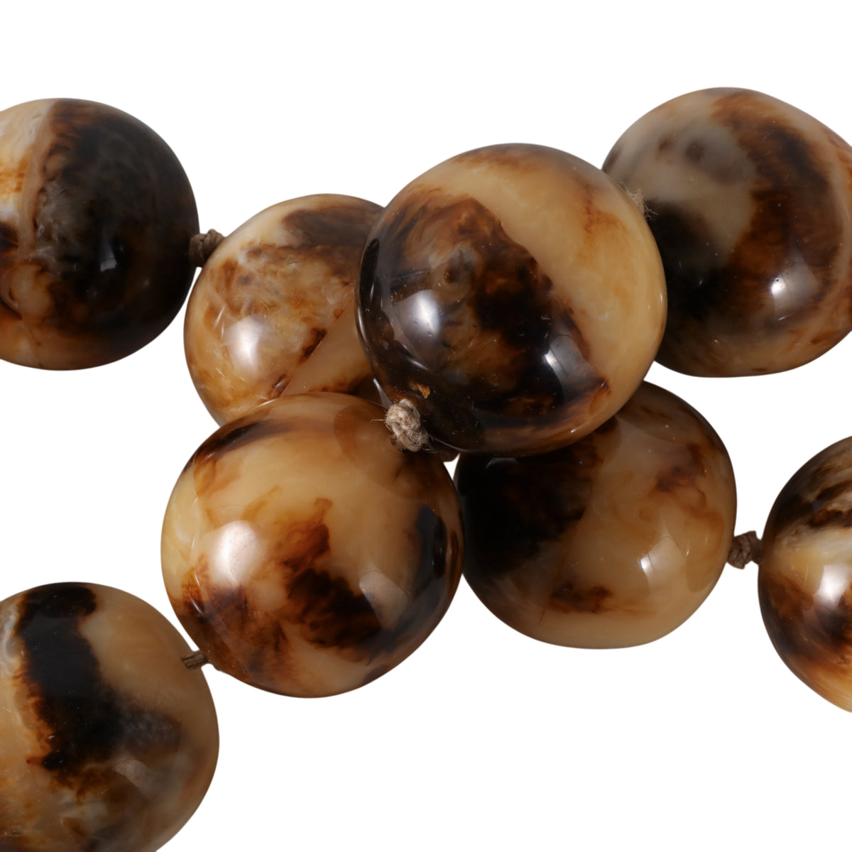 Palmerhaven Brown Swirled Resin Beaded Garland
