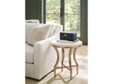 Aged Pewter/White End Table