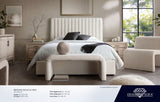 Brooke Ivory Boucle Bed - Ornate Home