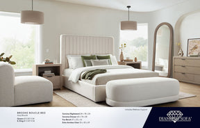 Brooke Ivory Boucle Bed - Ornate Home