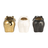 Gomez Multicolor Plumeria Elephant Candles (Set of 3)