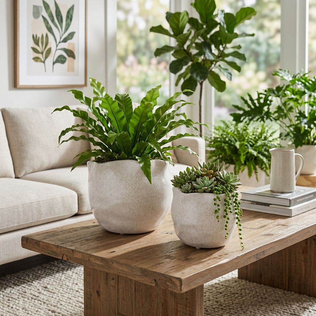 Draperstone Ivory Planters (Set of 2)