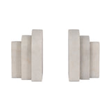Mount Hermon White Marble Layered Arches Bookends (Set of 2)