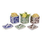 Hendonrun White/Blue/Brown Jars (Set of 3)