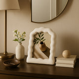 Newhall White 4x6 Wavy Arch Photo Frame
