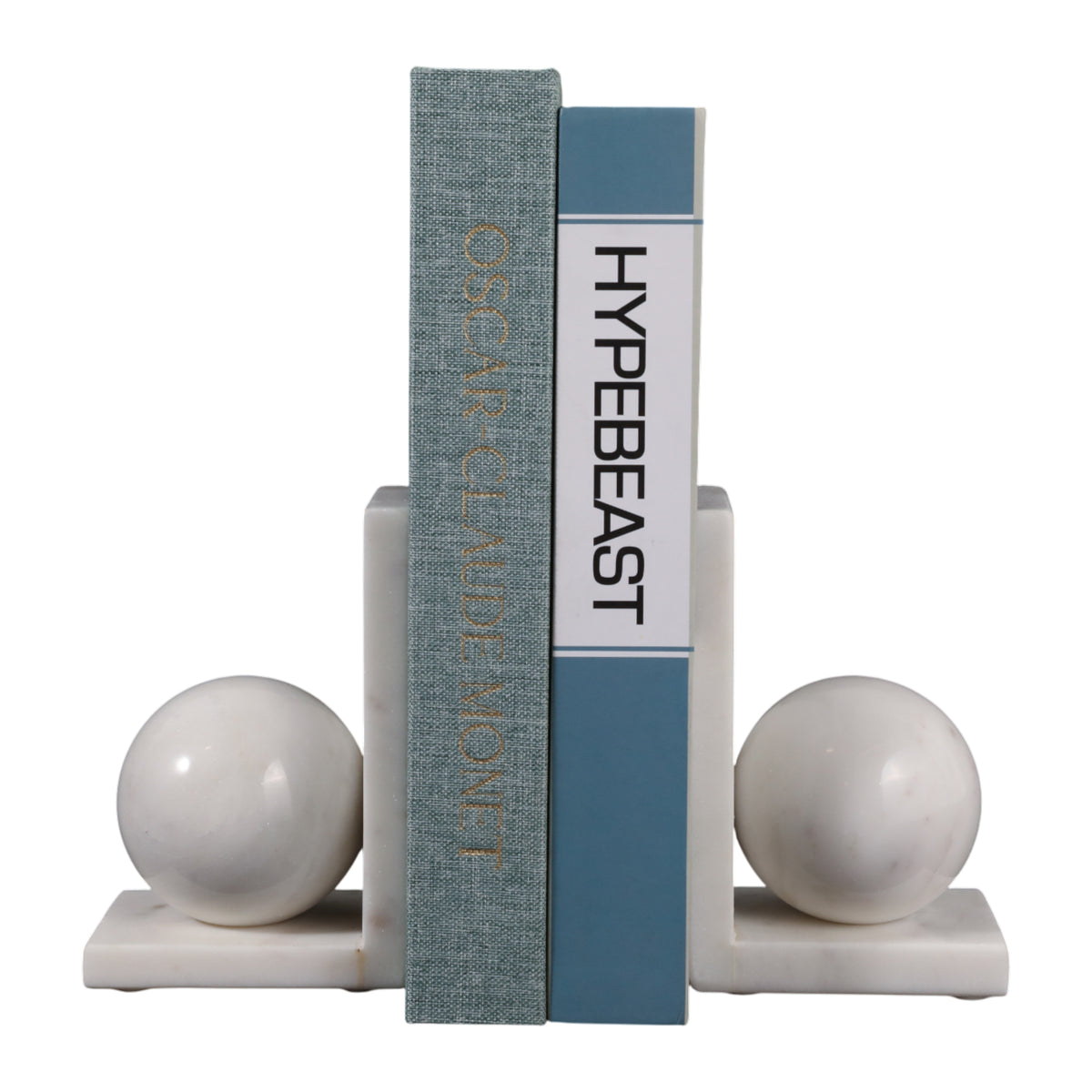 Meinert White Marble Bookends (Set of 2)