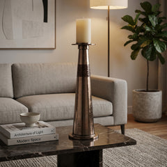 Plainfield Bronze Glass Pillar Holder