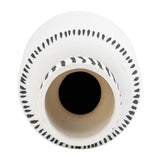 Dozier White/Black Ceramic Sleeping Man Flower Vase
