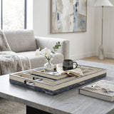 Rivergrove Blue/Gray Resin Stripe Lines Trays (Set of 3)