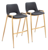 Desi Black & Gold Barstool (Set of 2)