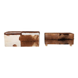 Nolanmoor Ivory/Brown/Tan Benches (Set of 2)