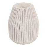 Sunsweet White Wood Ridged Vase