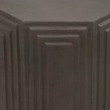 Valley Wells Dark Gray Concrete Geometric Accent Table