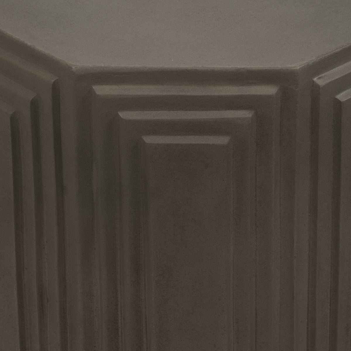 Valley Wells Dark Gray Concrete Geometric Accent Table