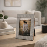Worth Black/White Resin 4x6 Etched Lines Photo Frame