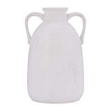 White Rock White Ceramic Eared Vase