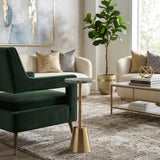 Firebaugh Green/Gold Aventurine Drink Table